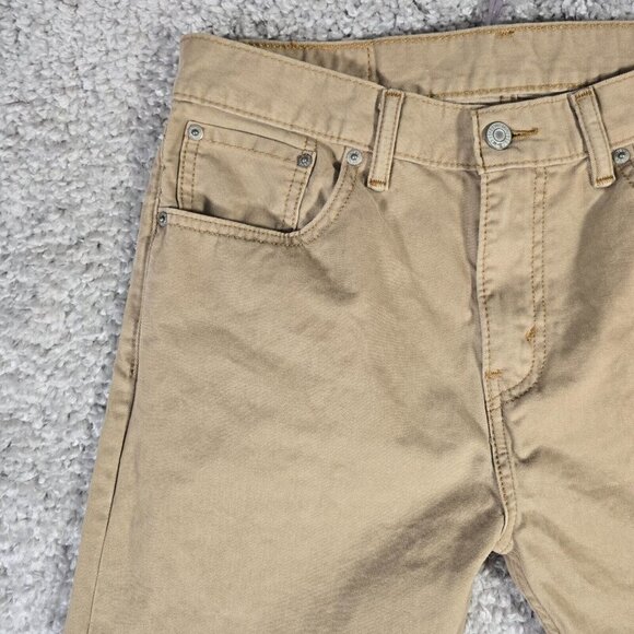 Levi’s 508 Slim Straight Chino Pants Mens 30x32 (Fits 30x30) Tan Minimal Street - Picture 4 of 14
